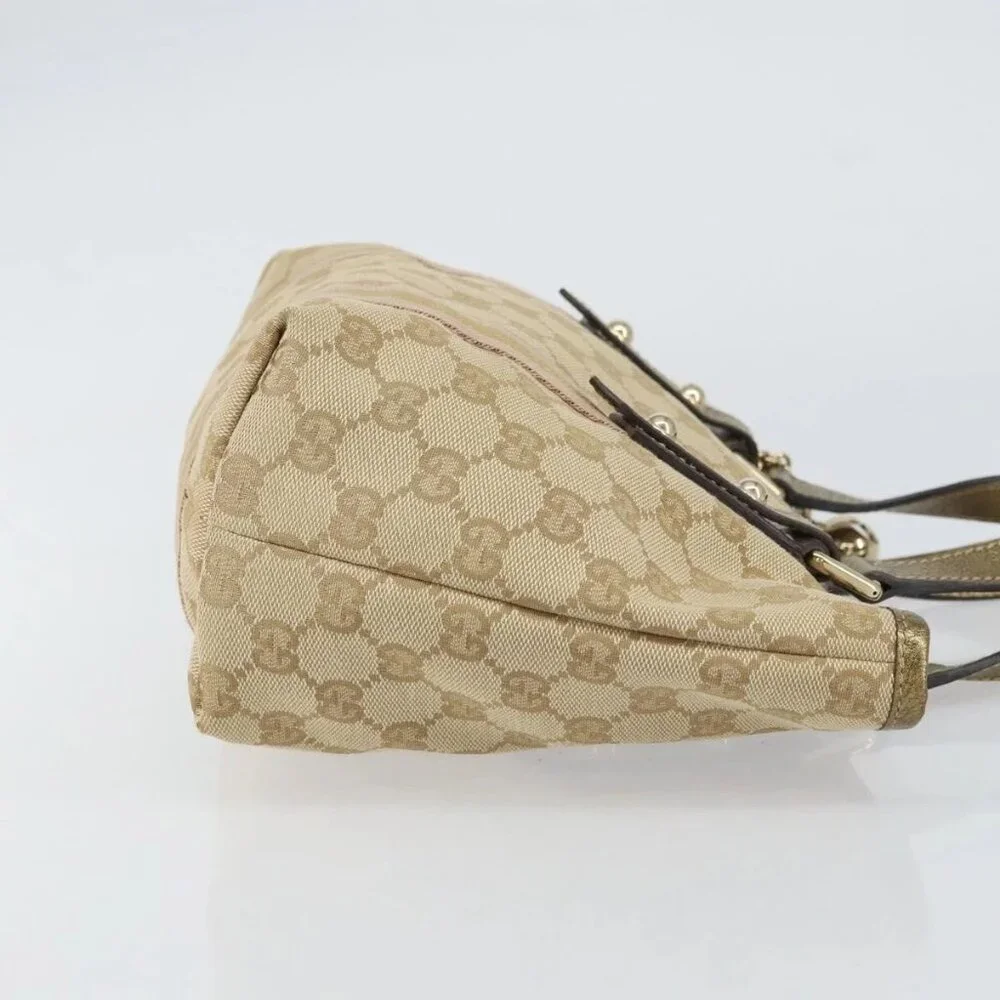 GUCCI GG Canvas Sherry Line Hand Bag Beige Gold 139261 Auth BA8631 - Picture 6 of 16